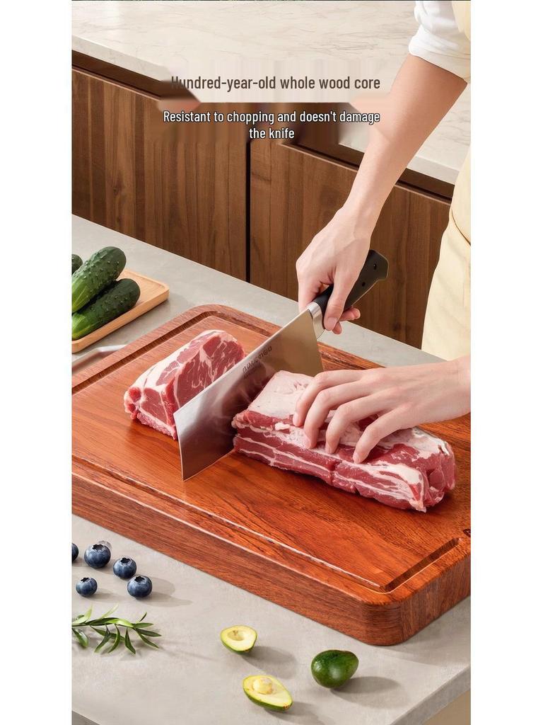 Wenge Wood Anti-Mold Antibacterial Solid Wood Cutting Board - Food Grade Household Kitchen Chopping Board