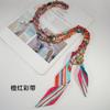 115cm Universal Mobile Phone Wrist Lanyard for Women Girls Silk Scarf Decorative Crossbody Chain Phone Neck Strap Hanging Cord