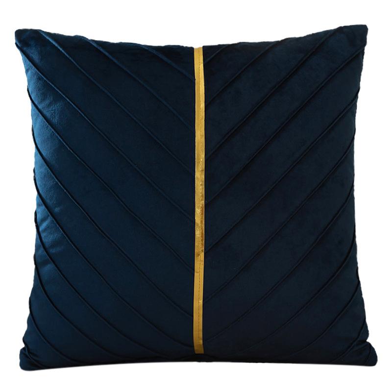 Household Flannel Pillow Cover Cojines Simple Pure Color Sofa Splicing Pillowcase Dutch Velvet Cushion Covers 45X45 Home Decor