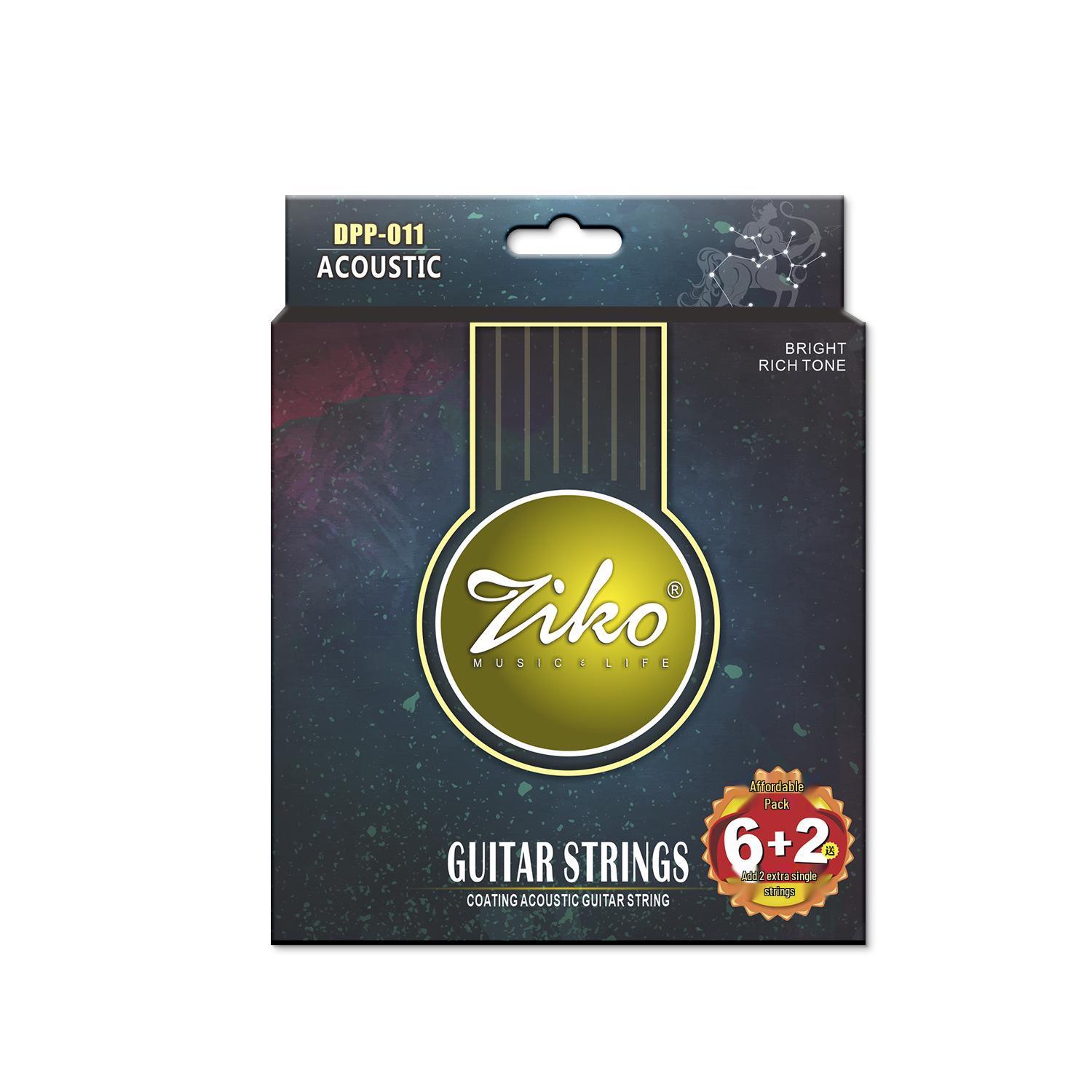 ZIKO Фосфорная бронза Высокоуглеродистая сталь Набор струн для акустической и электрогитары