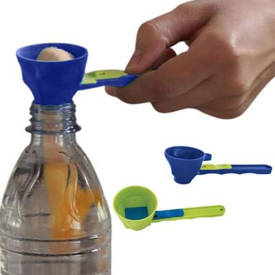 Nálevka s odměrnou lžičkou na vaření proteinového prášku Kuchyňský nástroj s dlouhou rukojetí Scooper na doplňky a vaření