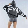 Women's Hooded Long Sleeve Sweatshirt Loose Fit Loungewear Letter Print Pullover Hoodie
