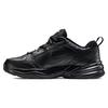 Nike Air Monarch 4 Textile, Leather Low Top Chunky Sneakers Unisex Black Silver 415445-001(Team15-)