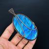 Tree Of Life Labradorite Pendant, Handmade Gemstone 999 Copper Wire Wrap Pendant Antique Jewelry, For Gift Silver Jewelry