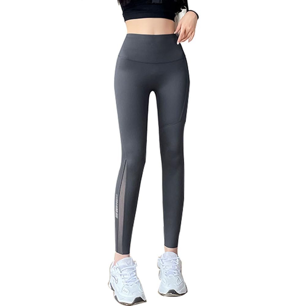 Yodilala Yoga Long Sports Stress Beautiful Size L Women's Leggings, Pants, Sweat-Wicking, Quick-Drying, Mesh-Lined, High-Waisted, Fitness, Running,