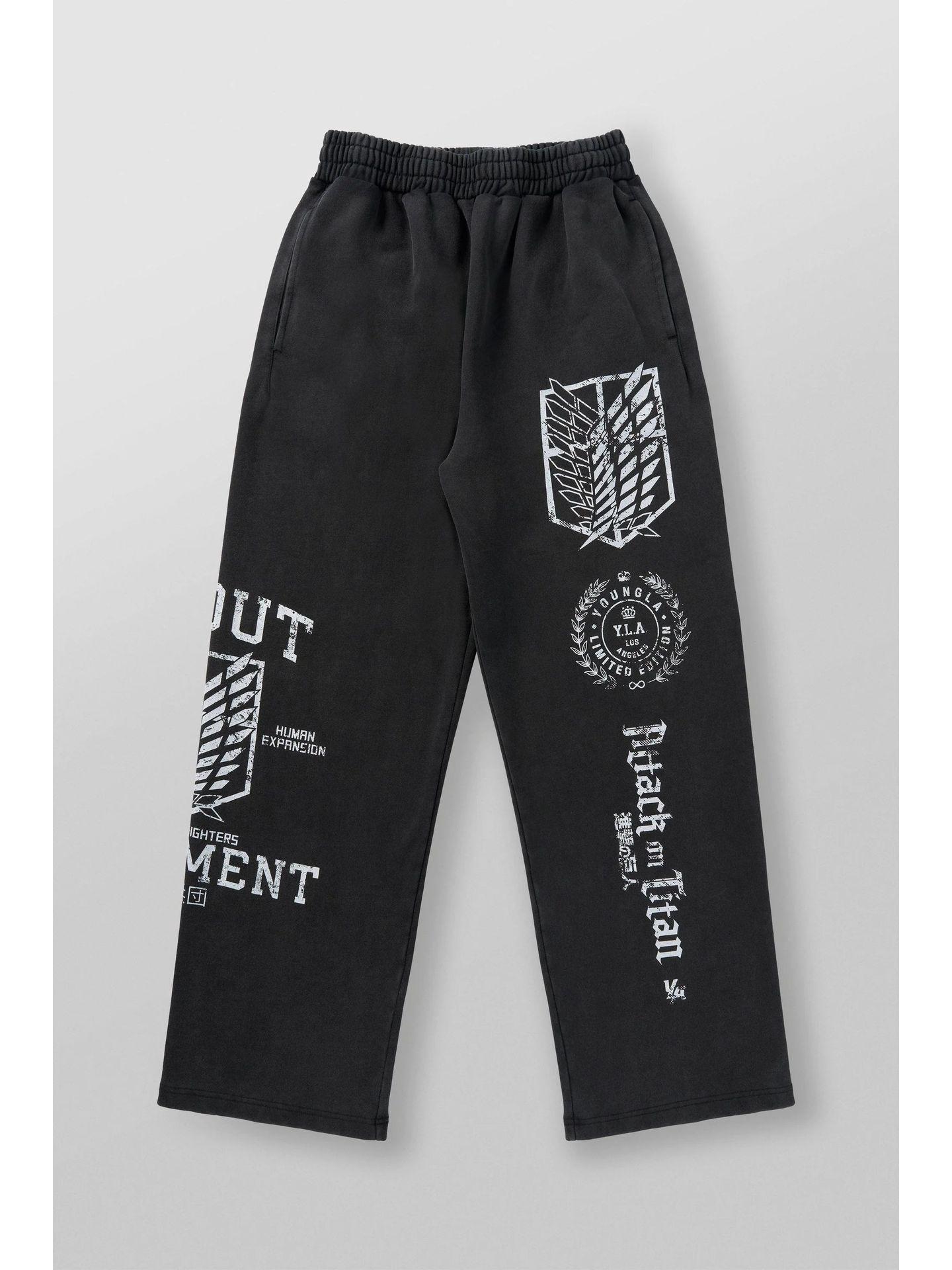 

Широкие джоггеры из махрового хлопка «Атака титанов» S