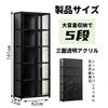 TUIYIDUO Showcase Figure Display Case Shelf Bamboo Frame Transparent Acrylic Dustproof Design Japanese Manual Included 5-Tier
