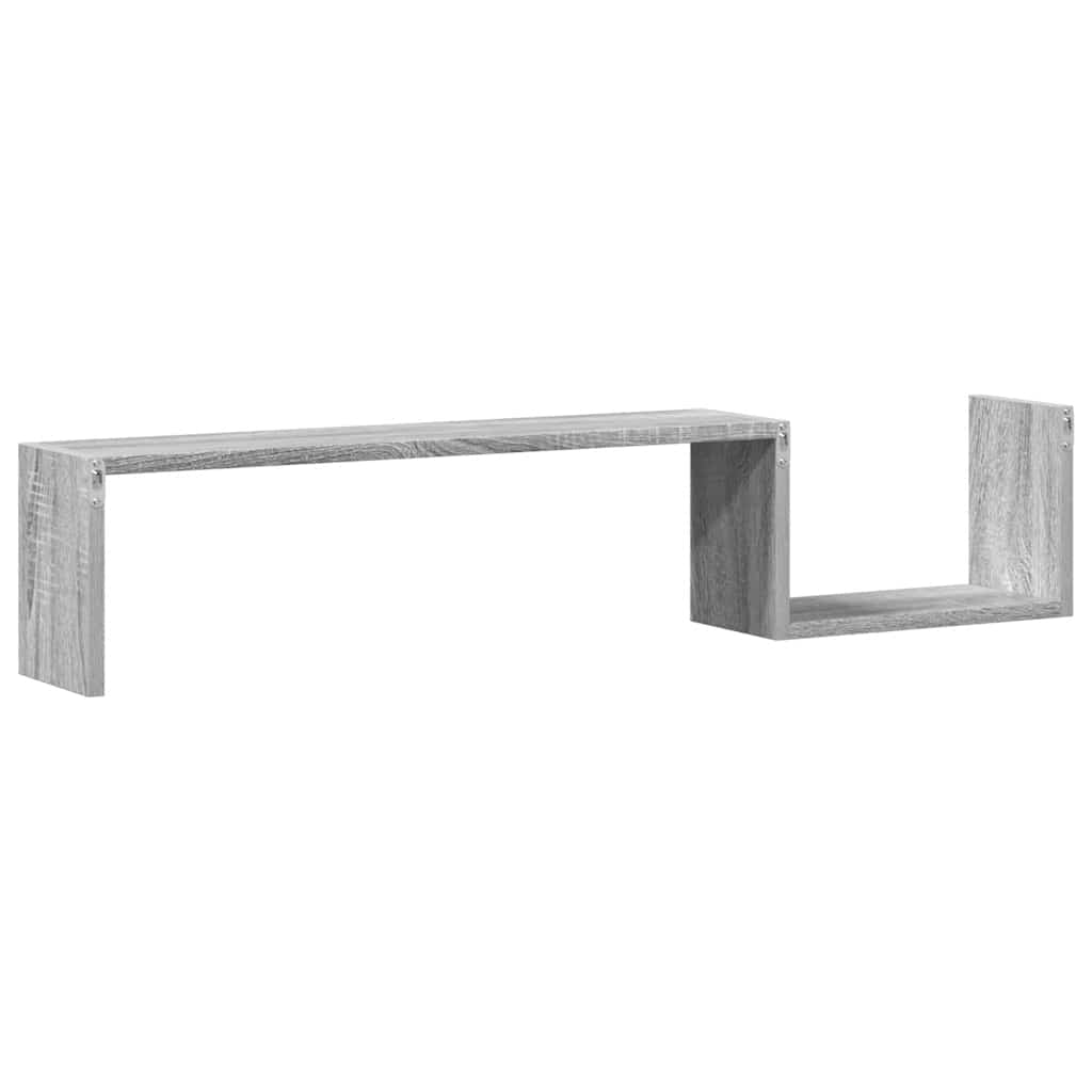 Wall Shelves 2 pcs Grey Sonoma 100 x 15 x 20 cm Particleboard