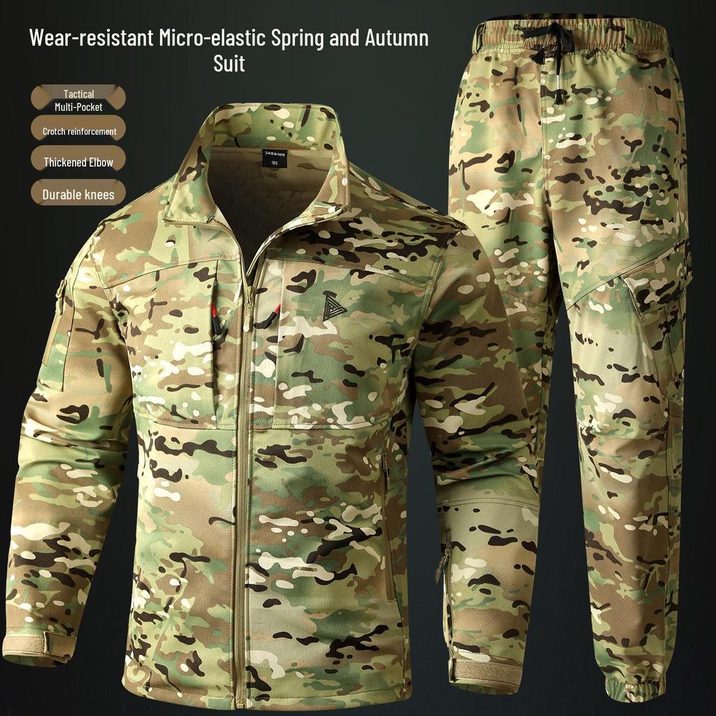 Men's Camouflage Workwear: Durable Spring/Autumn Suit for Labor, Training, Mountaineering, and Tactical Outdoor Sports