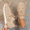 2026 Spring New Solid Color Mesh Sports and Leisure Women's Shoes Round Headed Straw Shoes Fisherman Lace Canvas