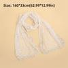 Retro White Black Lace Flower Scarf Lightweight Breathable Mesh Long Scarves Long Foulard Wrap Female Headscarf Women