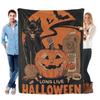 Classic Halloween Theme Soft Warm Throw Blanket Nap Blanket Couch Sofa Office Bed Camping Travel Christmas Gift