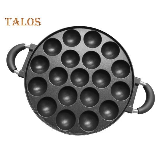 

Сковорода для выпечки торта с 7 отверстиями, гладкая сковорода для омлета, антипригарная сковорода для шариков осьминога, омлетница для завтрака D