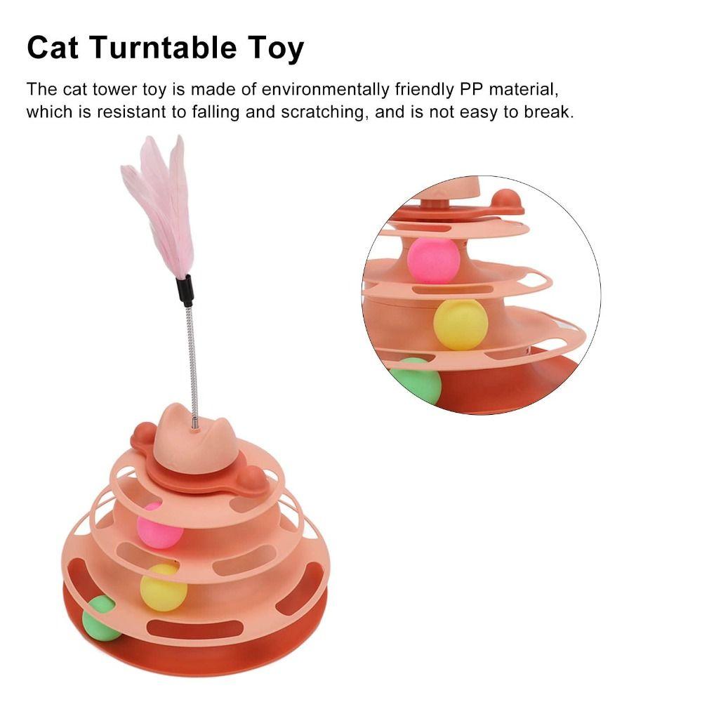 Physical Exerciser Cat Toy Tower Interactive Pet Plaything Fun Puzzle Game Kitten Toys  Indoor Use