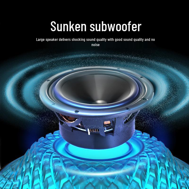 GLAZE4 Bluetooth Subwoofer Speaker with 7 Light Effects and German Diaphragm