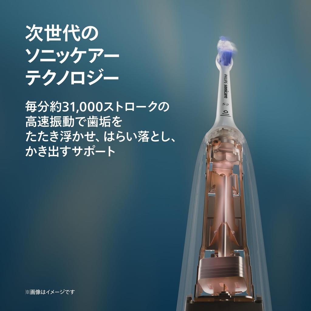 Philips Sonicare 7100 Elektryczna szczoteczka do zębów Ładowarka do dziąseł i etui podróżne Czarna [Model 2025] (Premium Care, Podstawka, W zestawie) HX7421/11