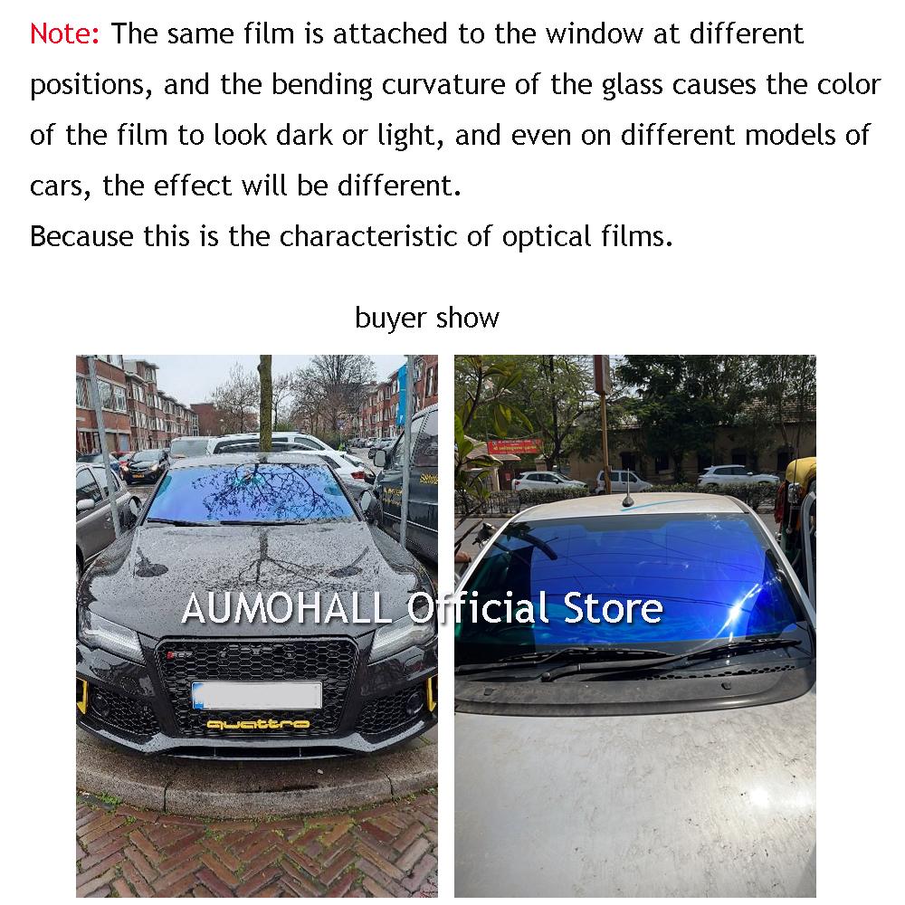 1M X 3M Deep Blue VLT 60% Car Windshield Foils SUV Front Window Tint Windscreen Explosion Proof Solar Glass Film IR85% UV99%