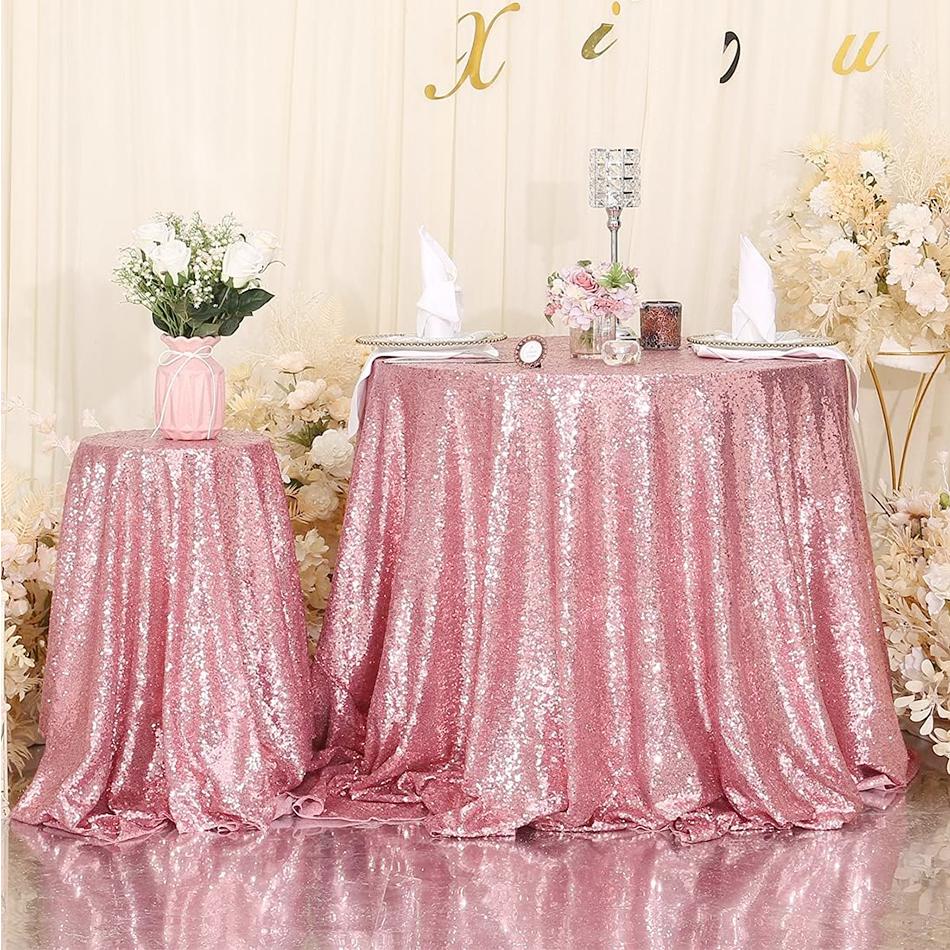 Goldene Pailletten-Tischdecke Rechteckige Tischabdeckung Für Weihnachten Hochzeit Geburtstag Geschäfts-Cocktailparty-Dekor