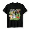 Safari Adventure Animal Tshirt Wild Jungle Graphic Tee Unisex Unisex Kis Cotton Shirt Casual Summer Vacation Gift