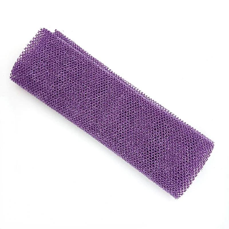 

Новая африканская сетка для длинной ванны, отшелушивающая длинная сетка для душа, скраб для тела, скраб для спины, разглаживающая кожу, косметическая ванна для умывания фиолетовый