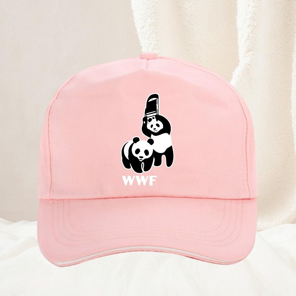 Retro WWF Panda Bär Baseballkappe Unisex Kopfbedeckung Lustige Wrestling Kampf Outdoor Sommer Geschenk Hüte Kappe