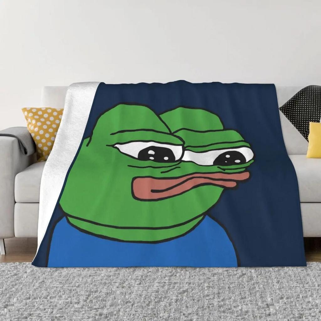 Pepe The Frog Blankets Flannel All Season Apu Apustaja Breathable Ultra-Soft Throw Blanket for Home Couch Bedspreads