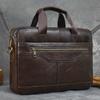 Genuine Leather Men Laptop Bag 14 Inch Luxury Business Bag Male Briefcases Work Tote Office with Strap Male Messenger Bag