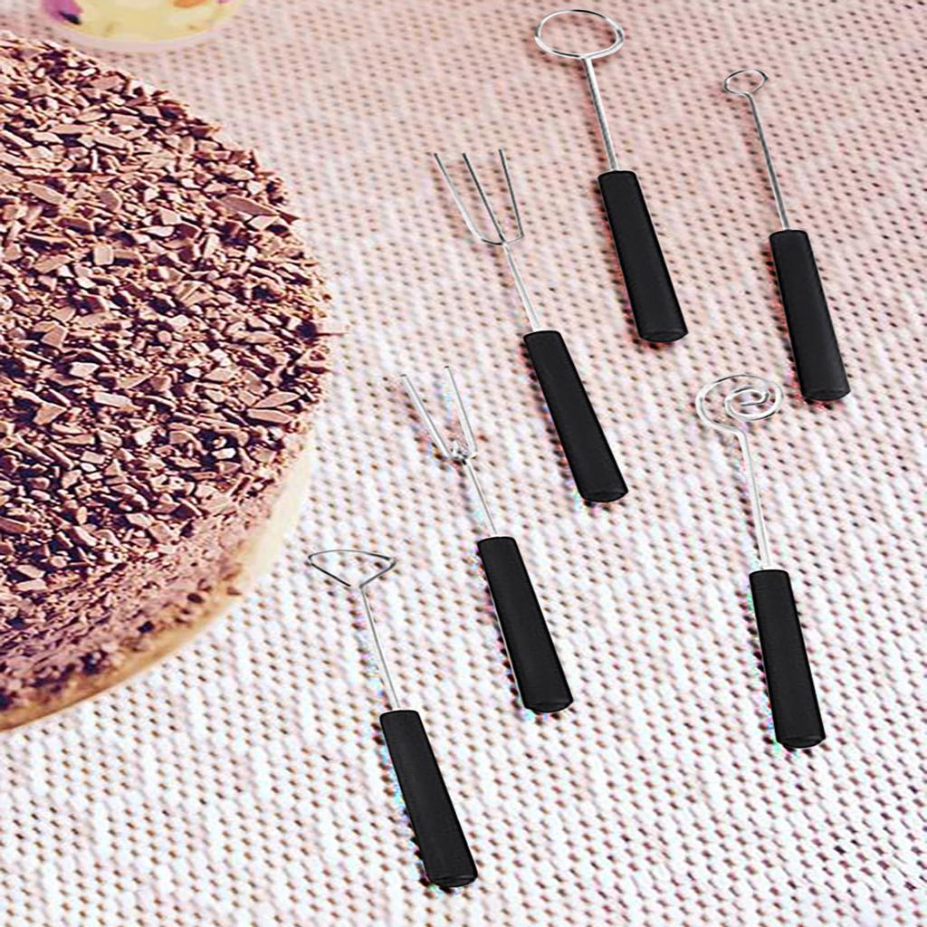 6PCS Chocolate Dipping Fork Set Baking Products Barbecue Fork