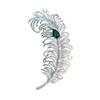 2026 Recommend Women's High-End Zircon Feather Brooch Classic Corsage Suit Accessories Jewelry Pin Buckle Wedding Gift Brooches