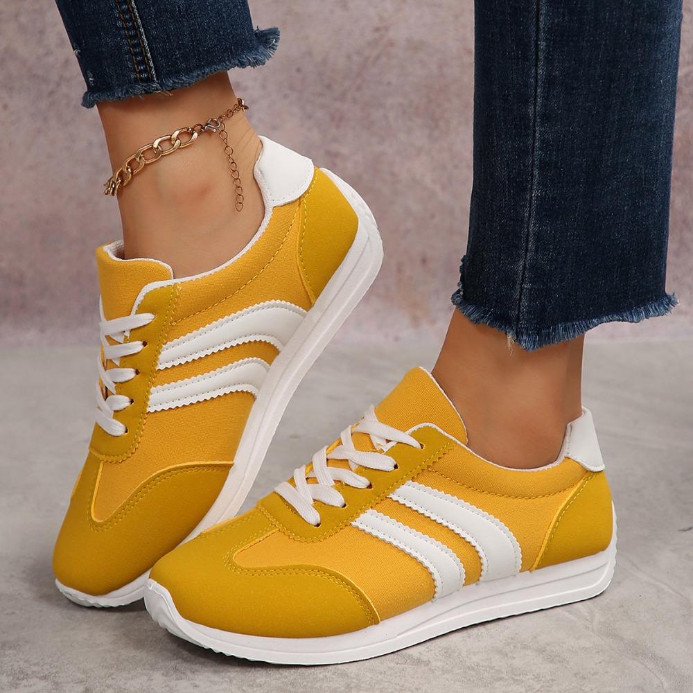 Large Size Sport Shoes Women's Casual All Match Spring Autumn Flat Bottom Dequn Agan Style Comfortable Running Shoes Size 35-43