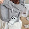 Adorable White Dog Chain Phone Case for iPhone 17, 16 Pro Max, 15, 14