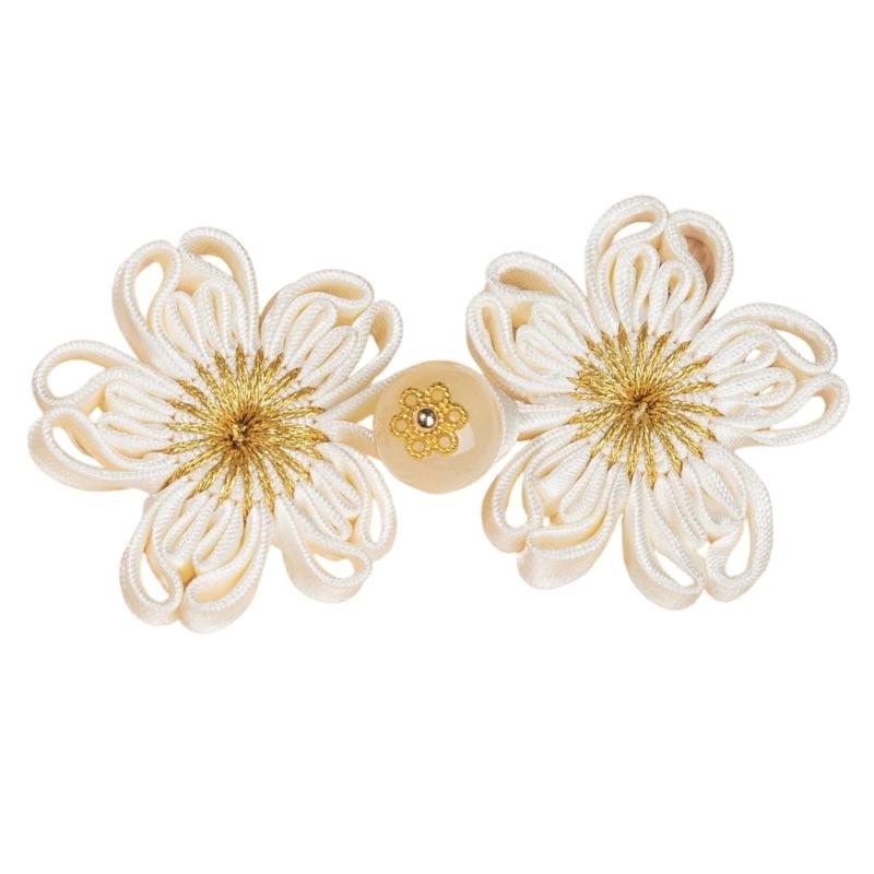 Traditional Cheongsam Knot Button Flower Shape Fabric Chinese Closures Buttons Sewing Fasteners for Clothing Decoration