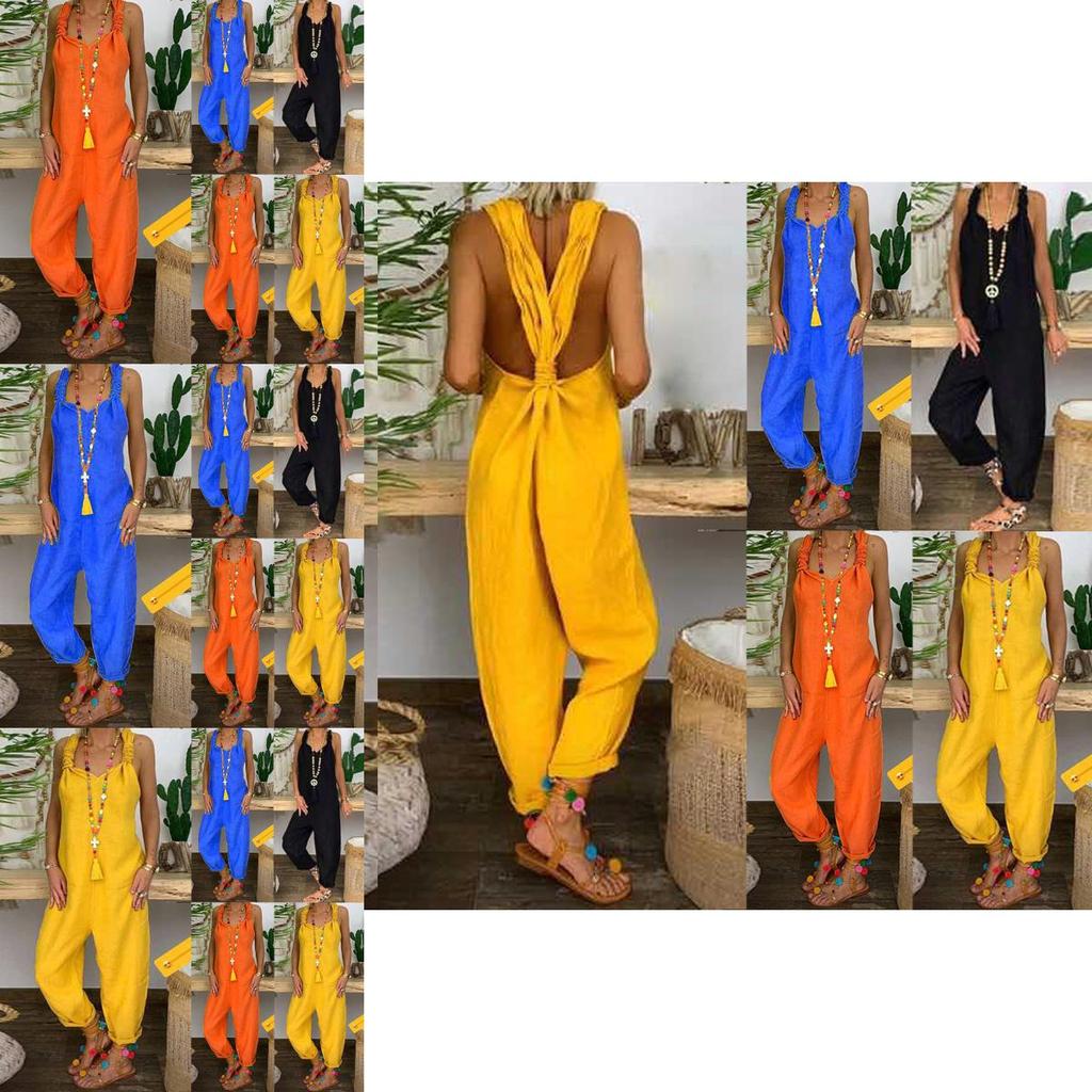 Stylish Women Casual Loose Jumpsuit With Sleeveless Design For Effortless Chic