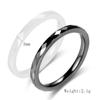 Faceted Ceramic Black and White Polished Diamond Ring, 3MM Wide, Simple and Versatile.