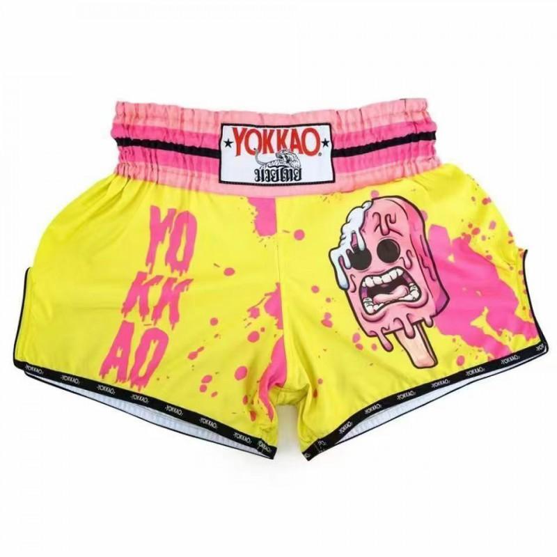 YOKKAO Pantaloncini Muay Thai Kickboxing MMA Allenamento Fitness Pugilato Arti Marziali