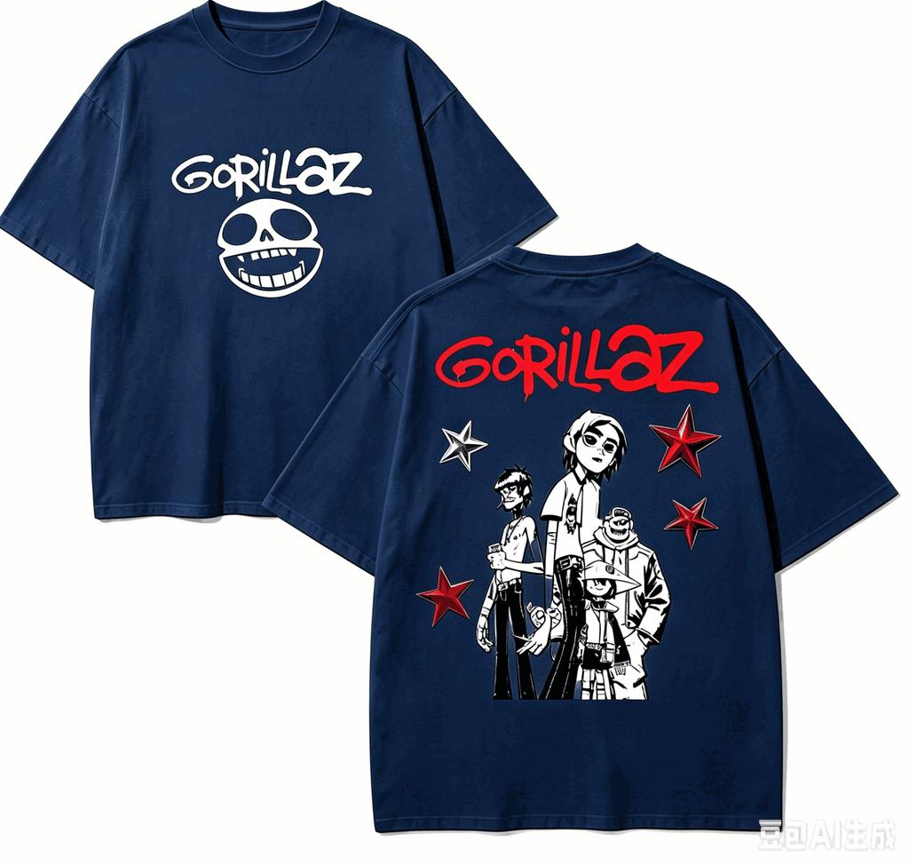 Gorillaz Gift T-shirt Men Women Harajuku Oversized Unisex Short Sleeve Streetwear high quality Couples hot product Comfortable