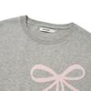 KIRSH Plain Ribbon Cherry Knit [Gray]