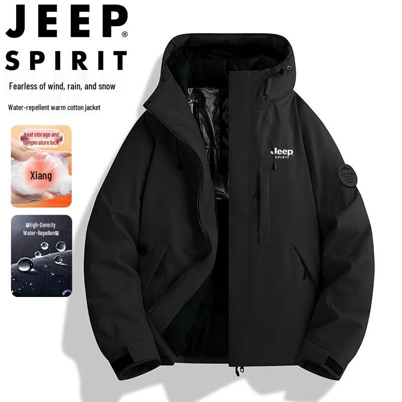 JEEP SPIRIT Men's Hooded Padded Winter Jacket