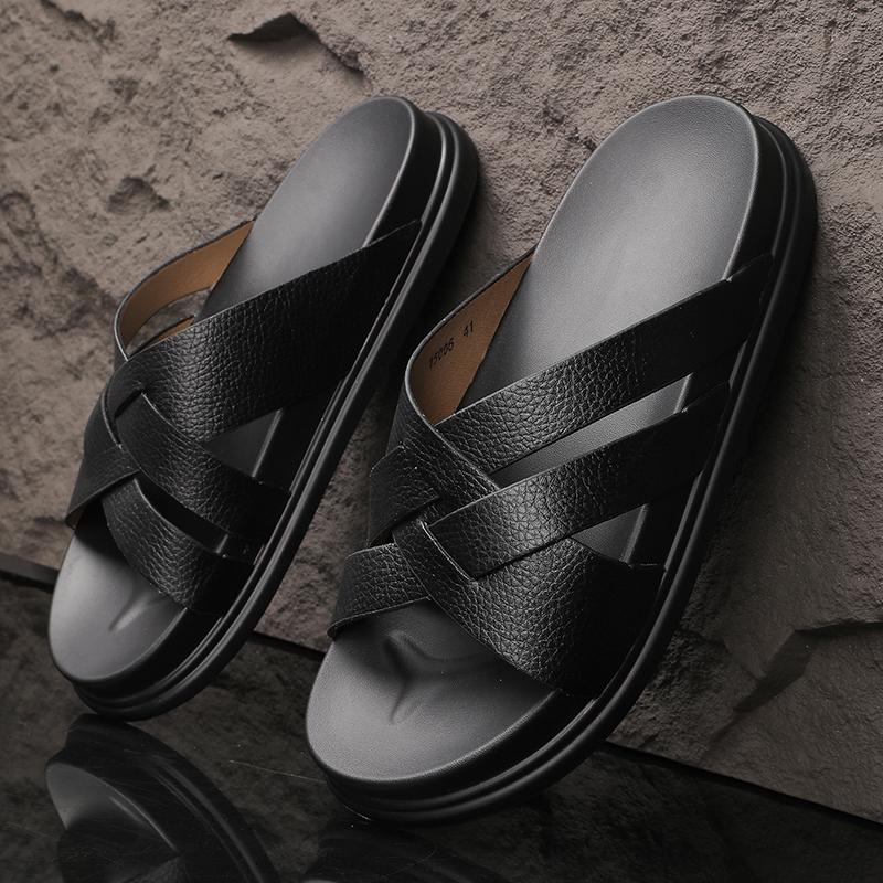 

Летние мужские тапочки Удобный дизайнерский стиль Досуг Повседневная Вечеринка Большой размер 38-46 обувь Модные молодые люди Хо 46 чёрный