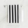 Black White Stripes Hand Towel Soft Towels for Bathroom, Hotel, Gym and Spa 30"x15"