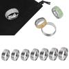 Set of 7 Stylish DIY Drip Glue Crafte Rings Jewelry Charm Versatile Rings Jewelry Set with DLY Drip Glue Craftsmanship