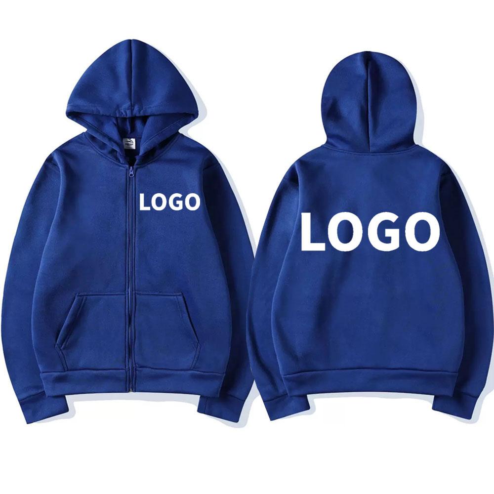 Customization DIY01 Design Graphic Print Zipper Hoodies Men Women Fashion Zip Up Sweatshirts Casual Oversized Pullovers