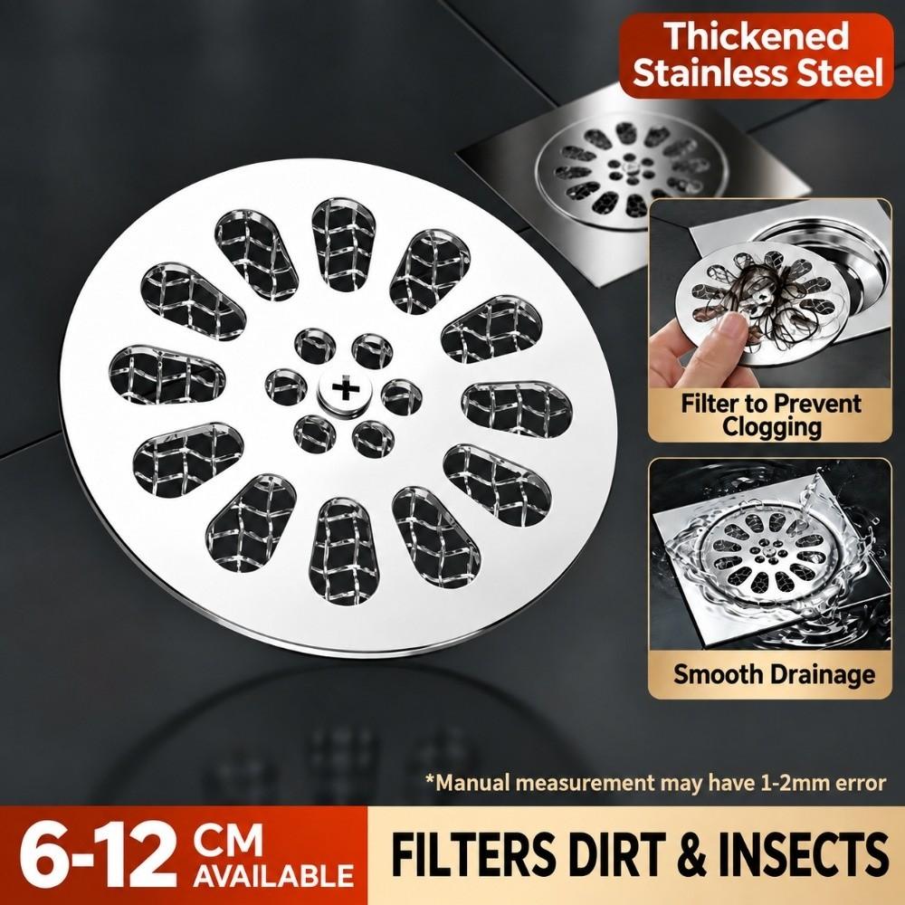 Round Drain Cover Stainless Steel Drain Filter Durable Floor Drain Lid  Floor Drain Replacement