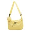 Simple Solid Color Drawstring Design Women Shoulder Bags With Letter Print Coin Purse For Daily Urban Use