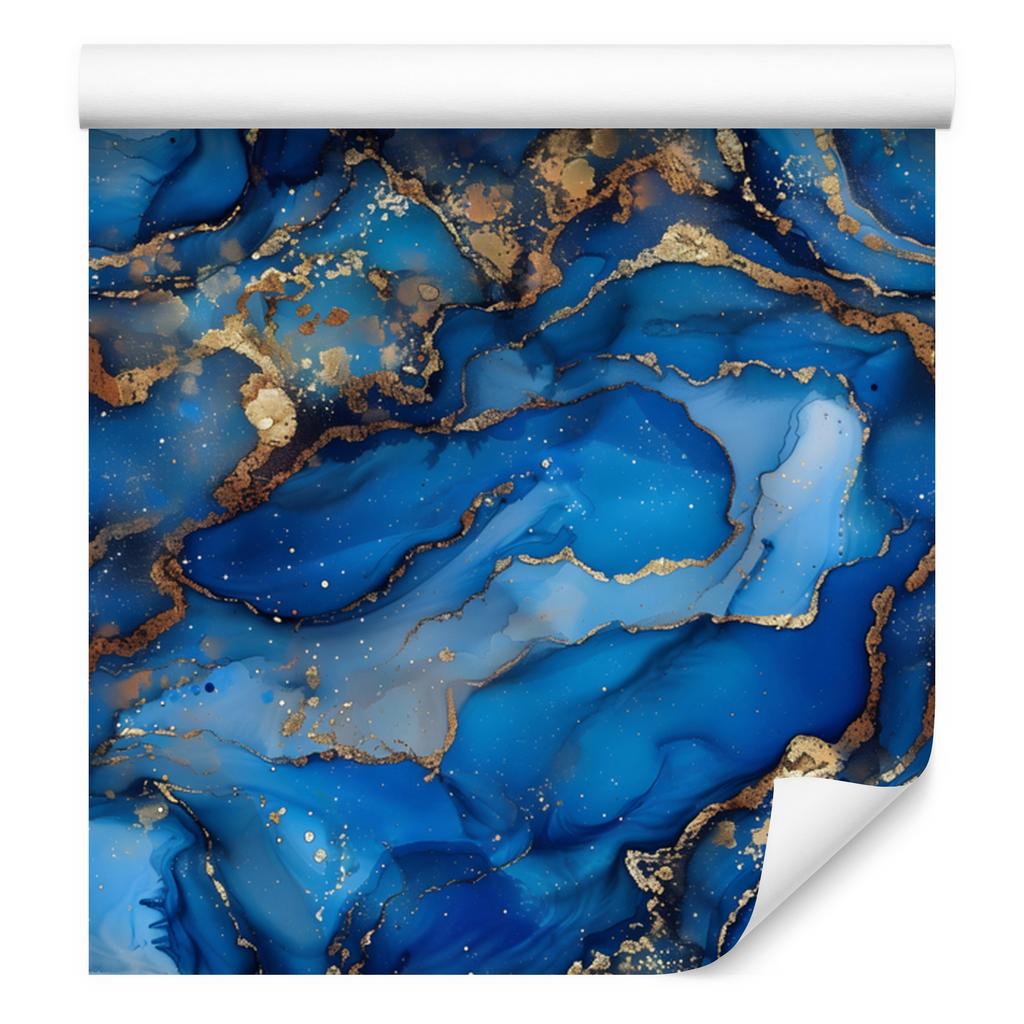 Ink blue, navy blue, brown and azure wallpaper for living room and bedroom 50x1000