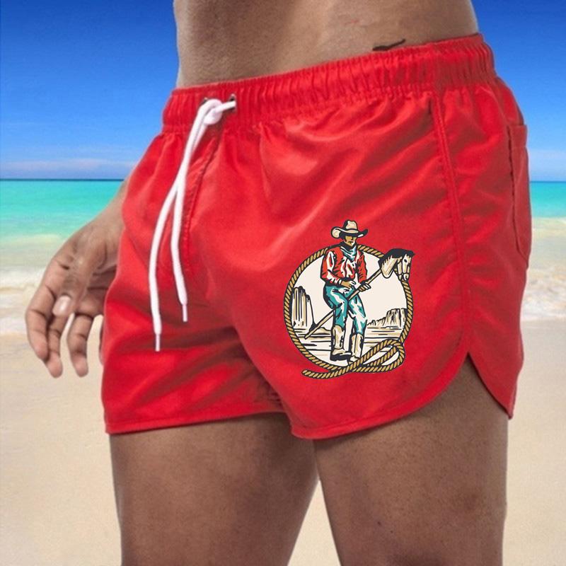 

BBK-78 Летние новые мужские быстросохнущие плавки спортивные штаны купальный костюм пляжные шорты шорты для бега спортивные креативный баскетбольный принт 4XL красный