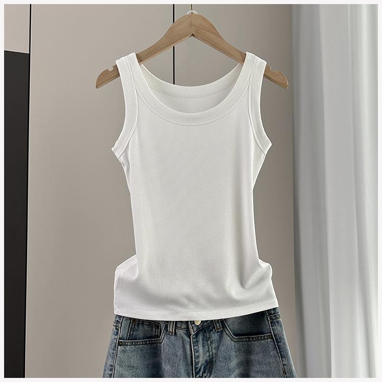 Anti-Armpit-Fat Cami Tank Top Ribbed Slim Fit Inner Wear For Suits Versatile Everyday Stretchy Slim Base Layer Soft Fabric Inner And Outer Wear Top