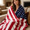 American Flag Flannel Plush Throw Stars And Blanket Soft Patriotic Blanket USA Stripes