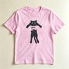Funny Minimalist Hand Holding Black Cat Print Tshirt Unisex Cute Cartoon Animal Silhouette Casual Loose Cotton Short Sleeve Tee