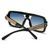  Export New Modern Retro Large Frame Men'S Sunglasses Ins Style Street Photography Big Brand Ink Lh215